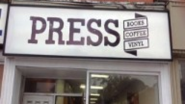 Press books. coffee. vinyl.