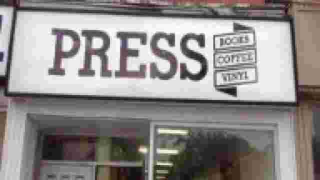 Press books. coffee. vinyl.